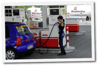 Westfalen AG Tankstelle mit LPG-Zapsäle