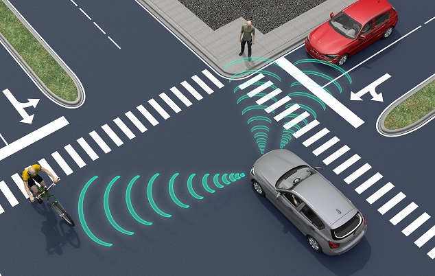 Verkehrssituation beim autonomen Fahren