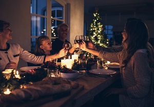 Abendessen an Weihnachten