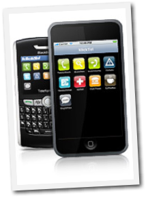 Klicktel App auf dem iPhone und auf dem Blackberry