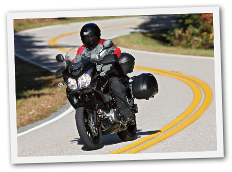 Motorrad auf Autogas Suzuki V-Strom
